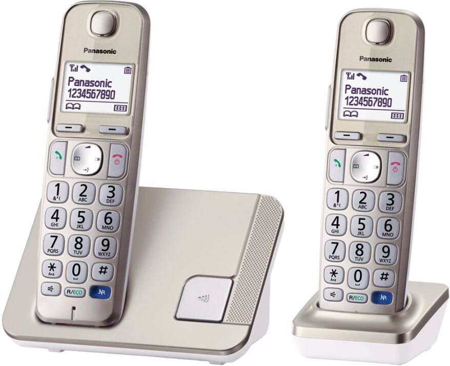 Panasonic KX TGE212NLN DECT Duo Seniorentelefoon