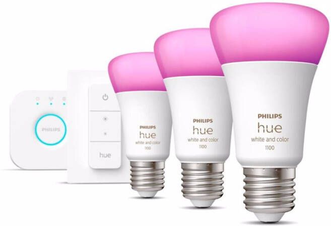 Philips Hue Starterpack E27 11W White and Color set van 3 929002468804