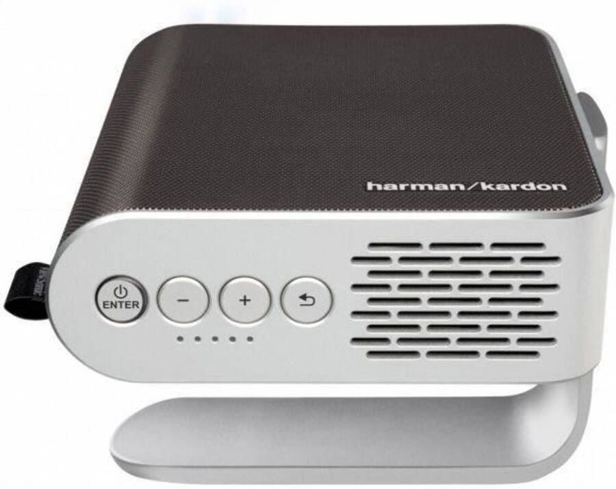 4allshop Viewsonic M1 Draagbare Led projector Harman Kardon geluid Ingebouwde Batterij Grijs
