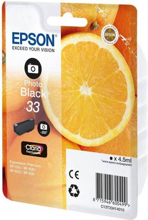 EPSON T3341 Singlepack Foto-zwart Claria Premium Ink