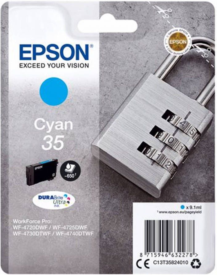 Epson Cartridge 35 Durabrite Ultra Ink(Cyaan )