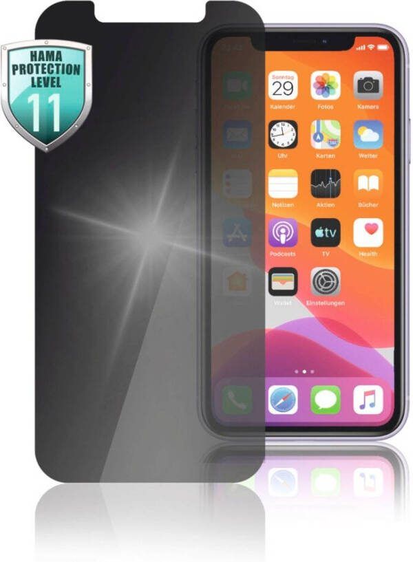 Hama Displaybeschermingsglas 3D Full Screen beschermglas voor Apple iPhone 12 Pro Max "Privacy" displaybeschermingsglas hardheid 10 uur - montagehulp easy on frame - veiligheidsklasse 11 - smartphone apple iphone 12 pro max