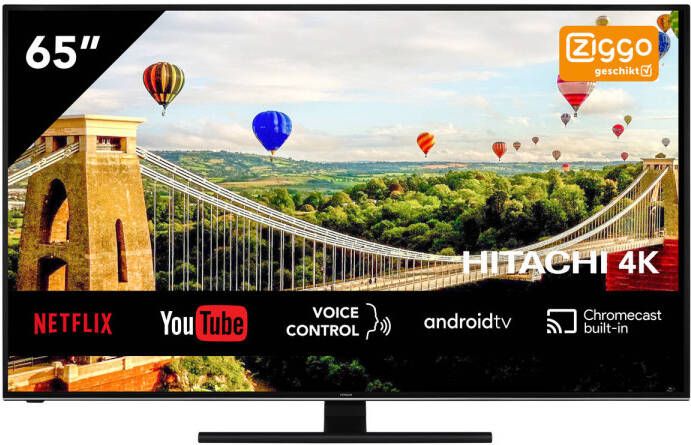 Hitachi 65hak6150 Uhd Android 65 Inch Smart Tv Met Ingebouwde Chromecast