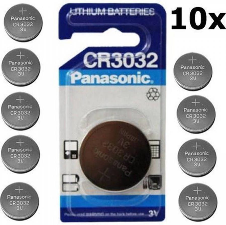 Panasonic 10 Stuks(10 Blister A 1st) Lithium Cr3032 500mah 3v Knoopcel Batterij