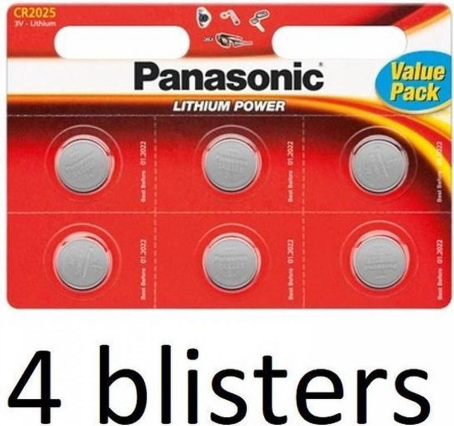 Panasonic 4x Cr2025 Lithium 3 V 6 Stuks