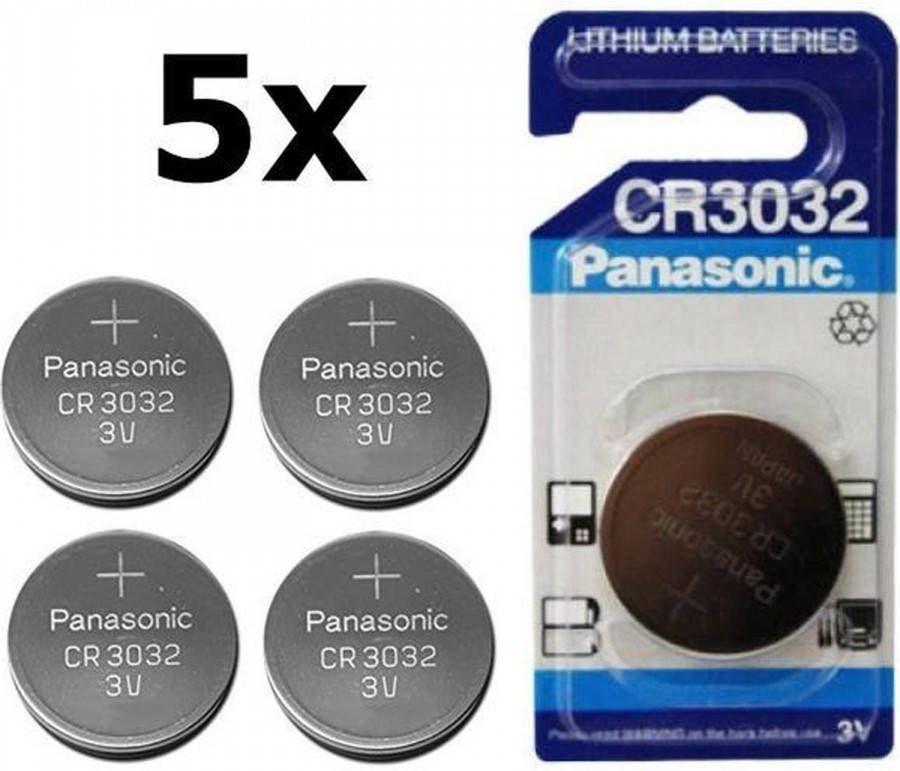Panasonic 5 Stuks Lithium Cr3032 500mah 3v Knoopcel Batterij