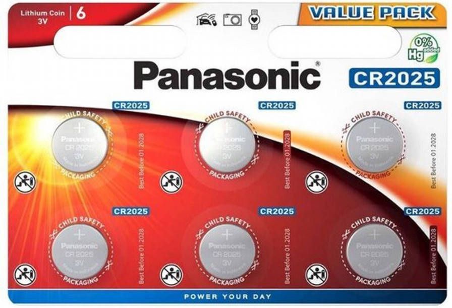 Panasonic Tecxus Cr2025 P 6 bl Single use Battery Lithium 3 V
