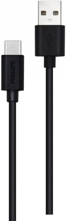 Philips Philip Usb Kabel Model Dlc3106a Usb a Naar Usb c Lengte 2 Meter Pvc Zwart