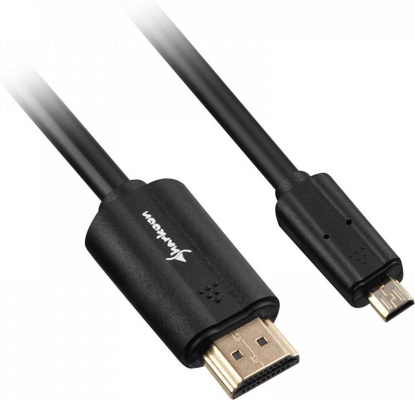 Sharkoon Hdmi > Micro hdmi 2.0 Kabel, 1, 5 Meter