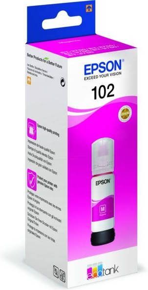 Epson 102 Ecotank Magenta inktfles voor o.a ET 2750, ET 2850, ET 3750
