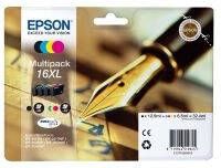 Epson T1636 Multipack Inktcartridge XL WorkForce 2500, 2600 Series Zwart/Cyaan/Geel/Magenta