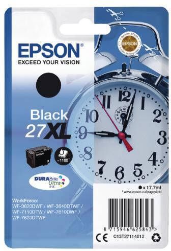 Epson 27XL inktcartridge zwart hoge capaciteit 17.7 ml o.a voor WorkForce WF 3620DWF, 7720DTWF