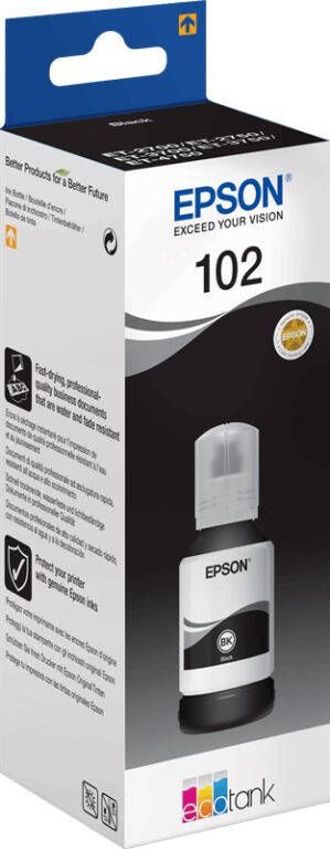 Epson Ecotank Zwart inktfles Gepigmenteerd voor o.a ET 2750, ET3750, ET 4850