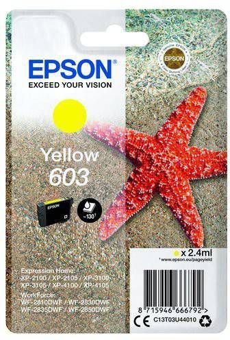 Epson inktcartridge 603, 130 pagina&apos, s, OEM C13T03U44010, geel