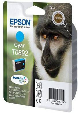 Epson inktcartridge T0892, 170 pagina&apos, s, OEM C13T08924011, cyaan
