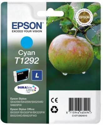 Epson inktcartridge T1292, 460 pagina&apos, s, OEM C13T12924012, cyaan