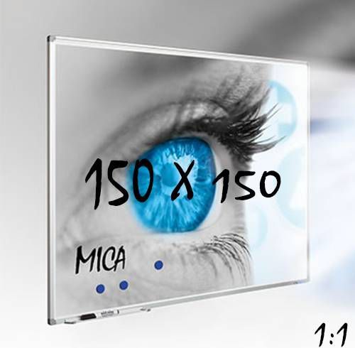 Smit Visual Mica projectiebord/whiteboard 150x150 cm 1