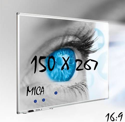 Smit Visual Mica projectiebord/whiteboard 150x267 cm 16 9
