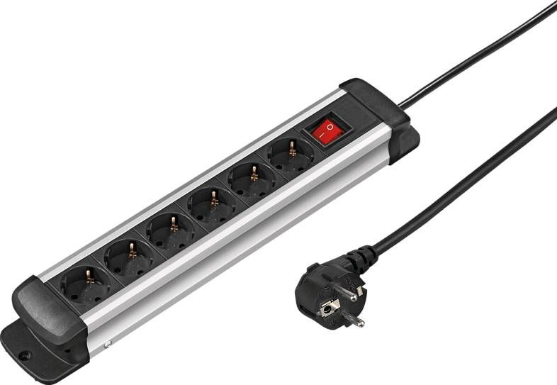 Hama Stekkerdoos 6-voudig Pro-S 60S met schakelaar 3m Desktop accessoire