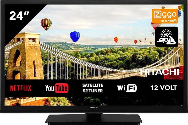Hitachi 24he2101 Hd Ready 24 Inch Smart Mobile 12v Tv