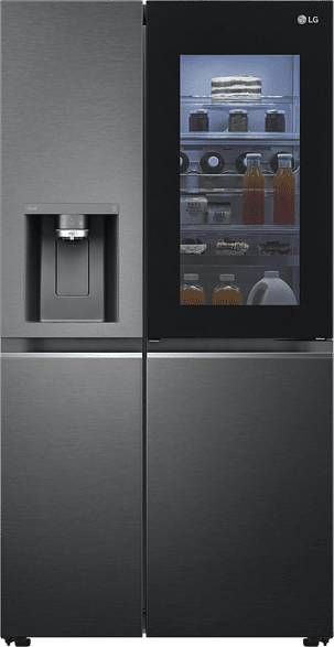 LG Gsxv90mcde Amerikaanse Koelkast Zwart Knock Instavieuw