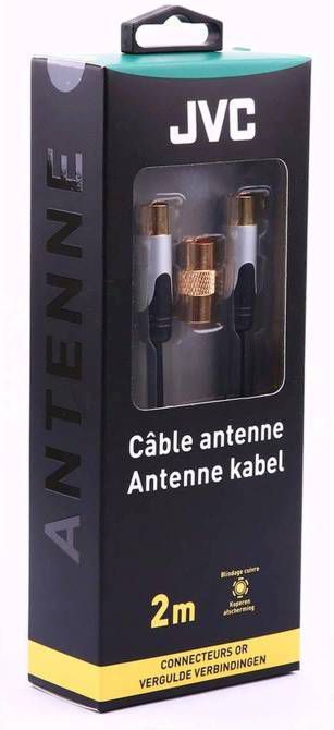 JVC antennekabel COAXIAL CABLE BLACK MALE/MALE ADAPTOR FEMALE/FEMAL