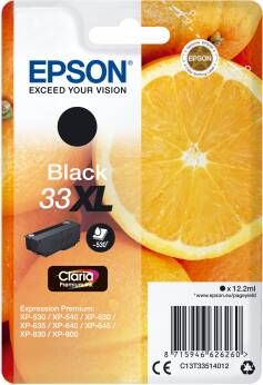 Epson inktcartridge 33XL, 530 pagina&apos, s, OEM C13T33514012, zwart