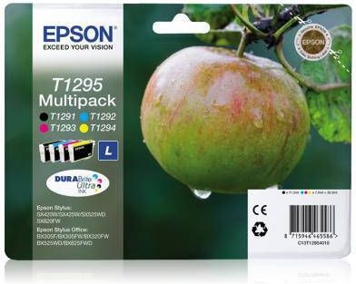 Epson Stylus SX 420 W Inktcartridge T1295 Multipack Zwart, Cyan, Magenta, Geel