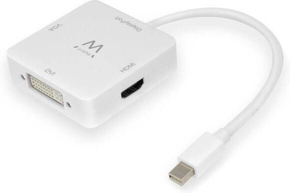 EWENT miniDisplayPort adapter naar HDMI/VGA/DVI (EW9863)